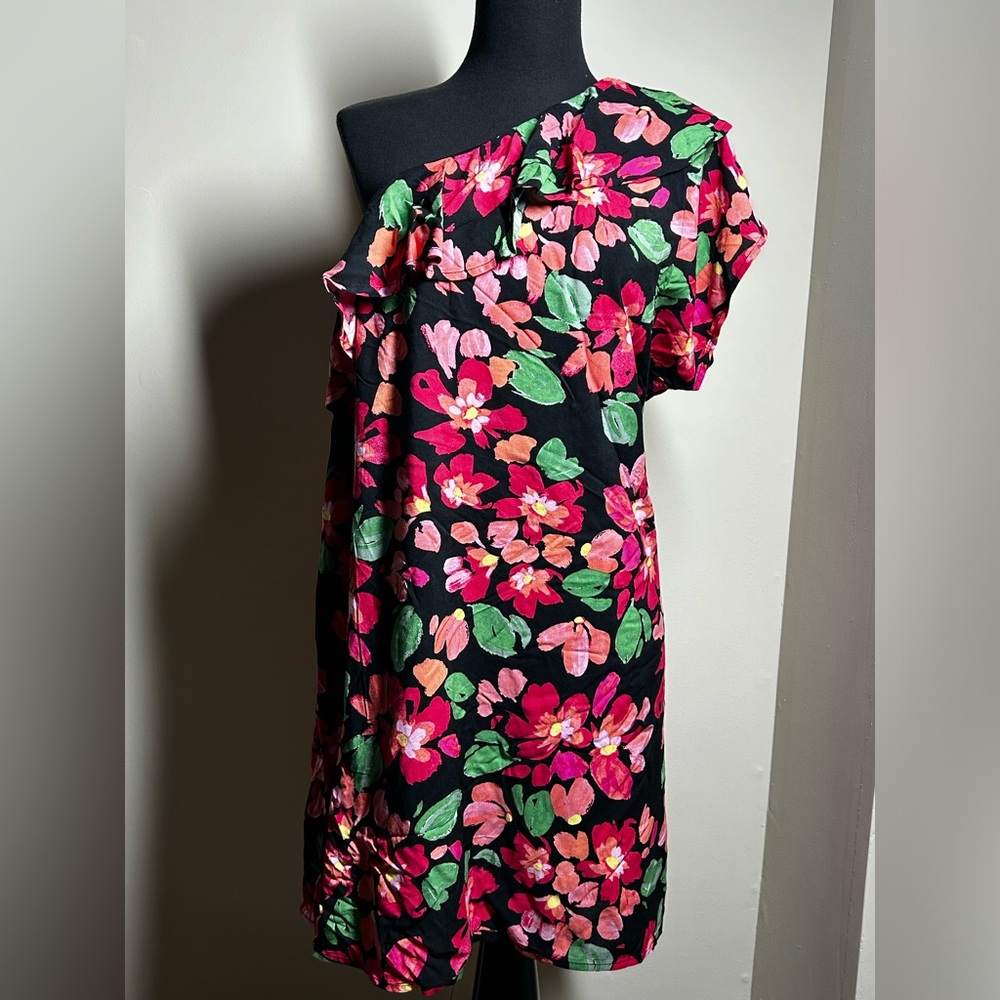 Floral One-Shoulder Dress
